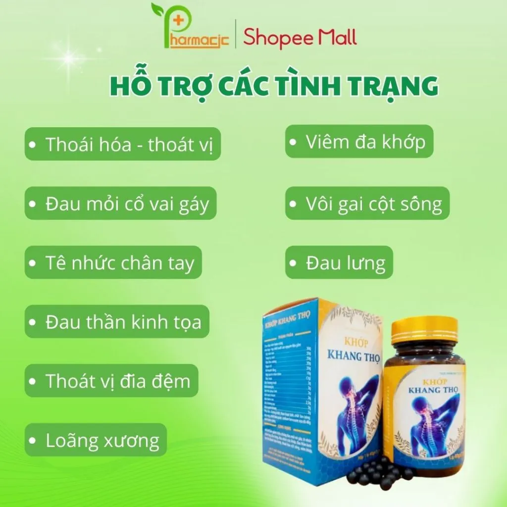 Ảnh Combo 2 Khớp KHANG THỌ Chính Hãng và 1 Xịt KHANG THỌ - Giải Pháp Cho Người Bệnh Xương Khớp 3