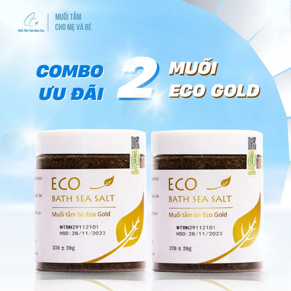 Ảnh Combo 2 lọ muối tắm bé Sinh Dược Gold 370g 1