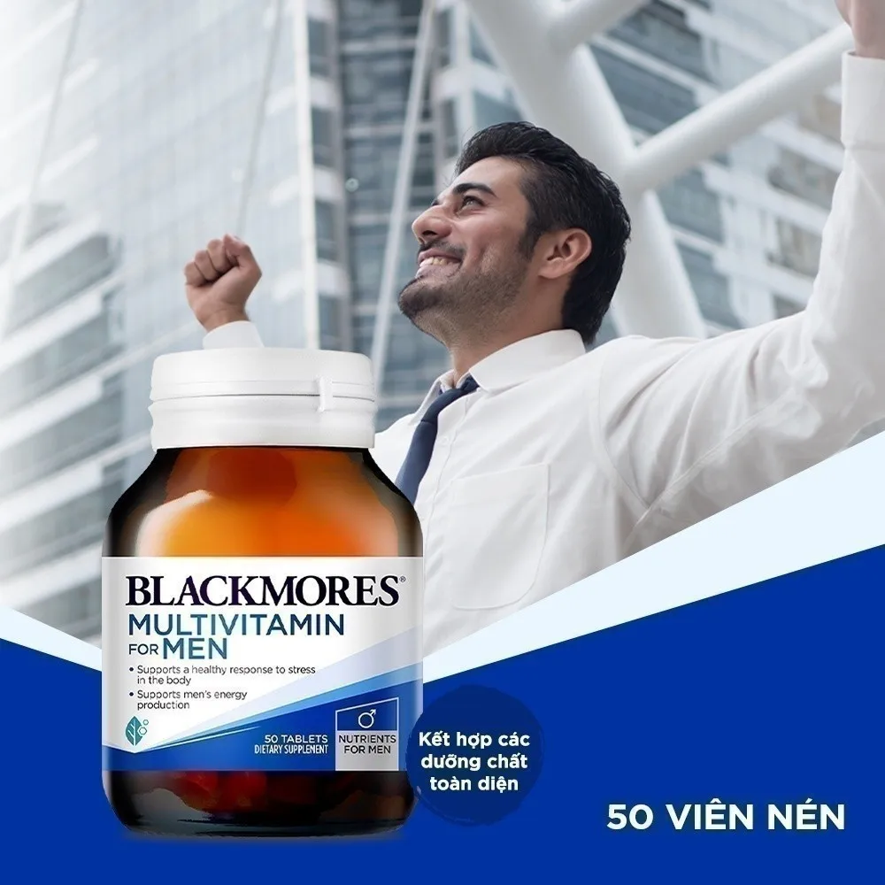 Ảnh Combo 2 Lọ Vitamin Tổng Hợp Hỗ Trợ Sức Khỏe Nam Giới Blackmores Multivitamin For Men 50 Viên/Lọ 3