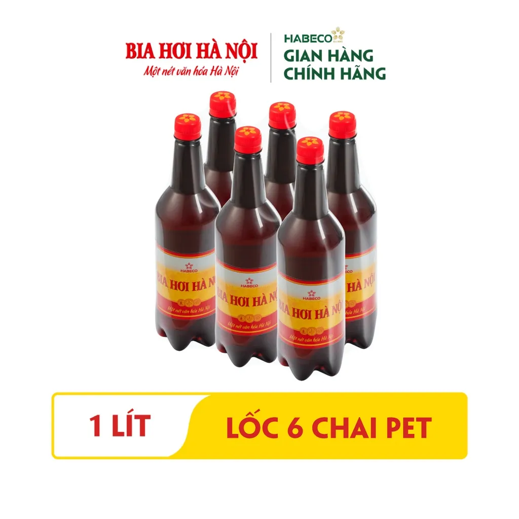 Ảnh COMBO 2 Lốc 6 chai Bia Hơi Hà Nội - HABECO (1 lít/ chai) 3
