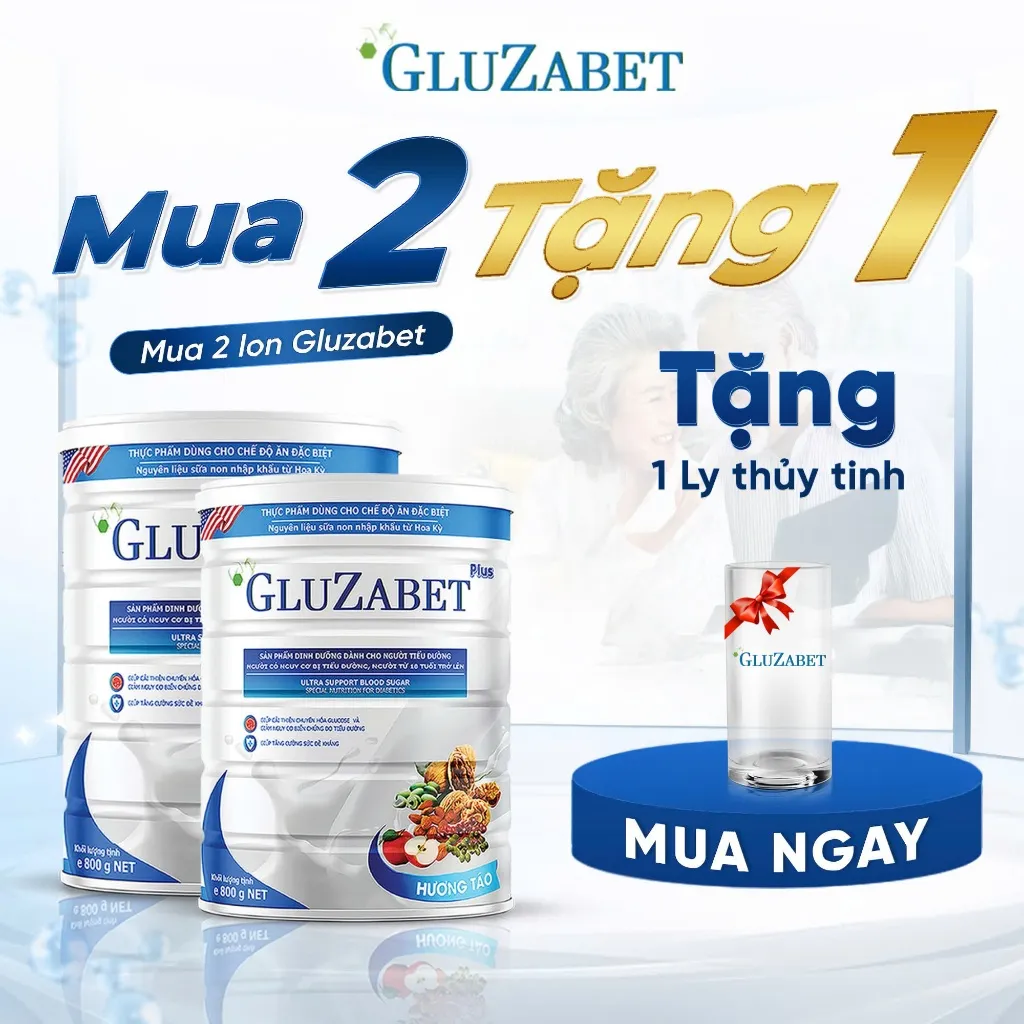 Ảnh COMBO 2 LON Gluzabet 800g - Ổn Định Đường Huyết, Ngăn ngừa Biến Chứng Tiểu Đường, Tăng Đề Kháng, Giảm Tiểu Đêm, Mất Ngủ 1