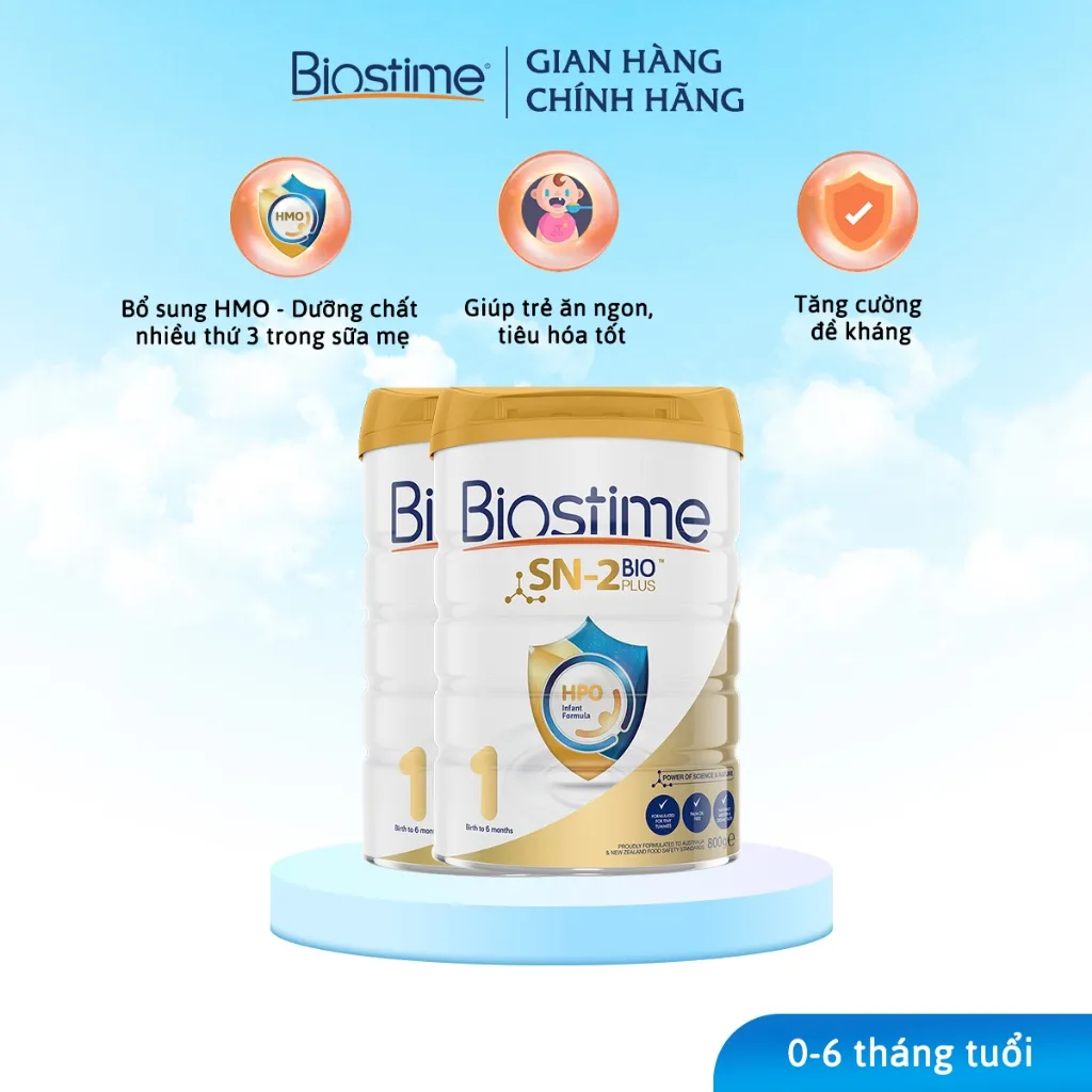 Ảnh Combo 2 lon Sữa Bò Biostime, cải thiện tiêu hóa tăng cường hấp thu cho bé, Lon 800g 1