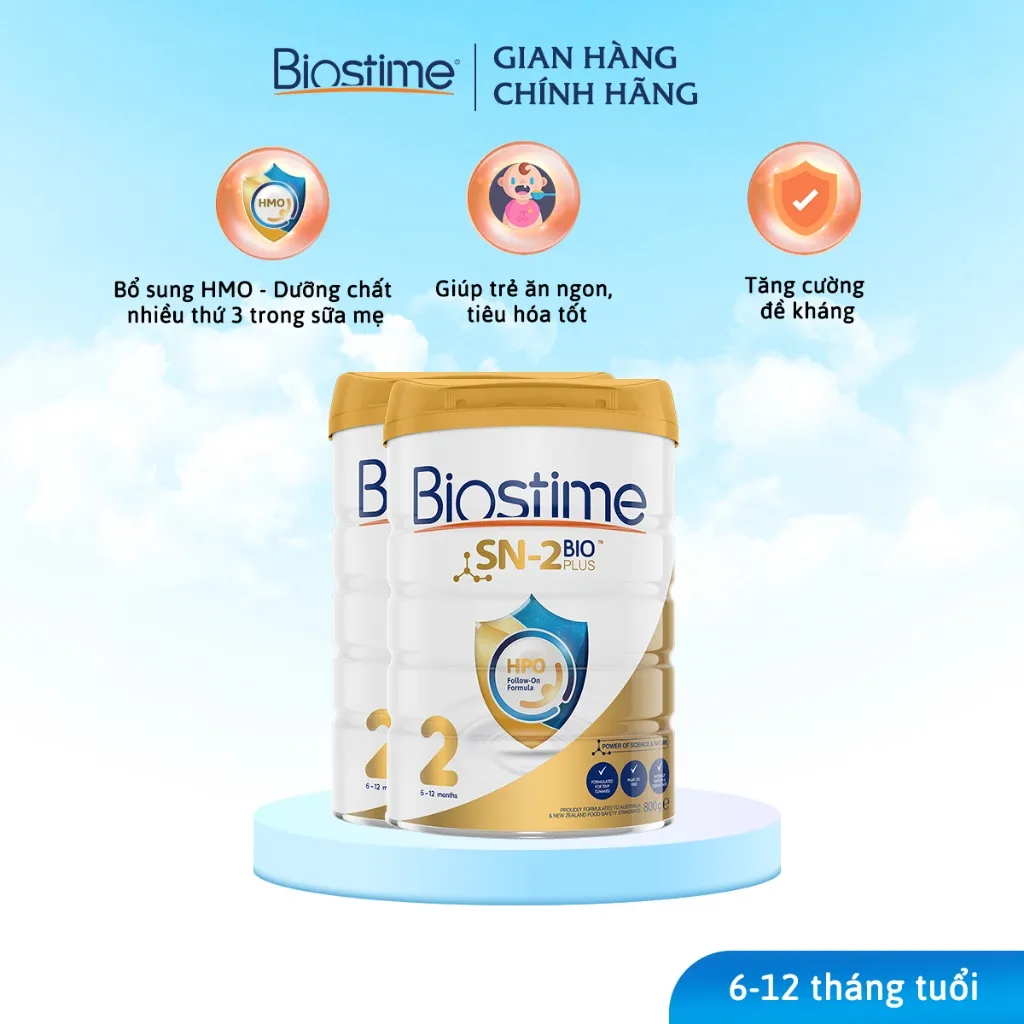 Ảnh Combo 2 lon Sữa Bò Biostime, cải thiện tiêu hóa tăng cường hấp thu cho bé, Lon 800g 2