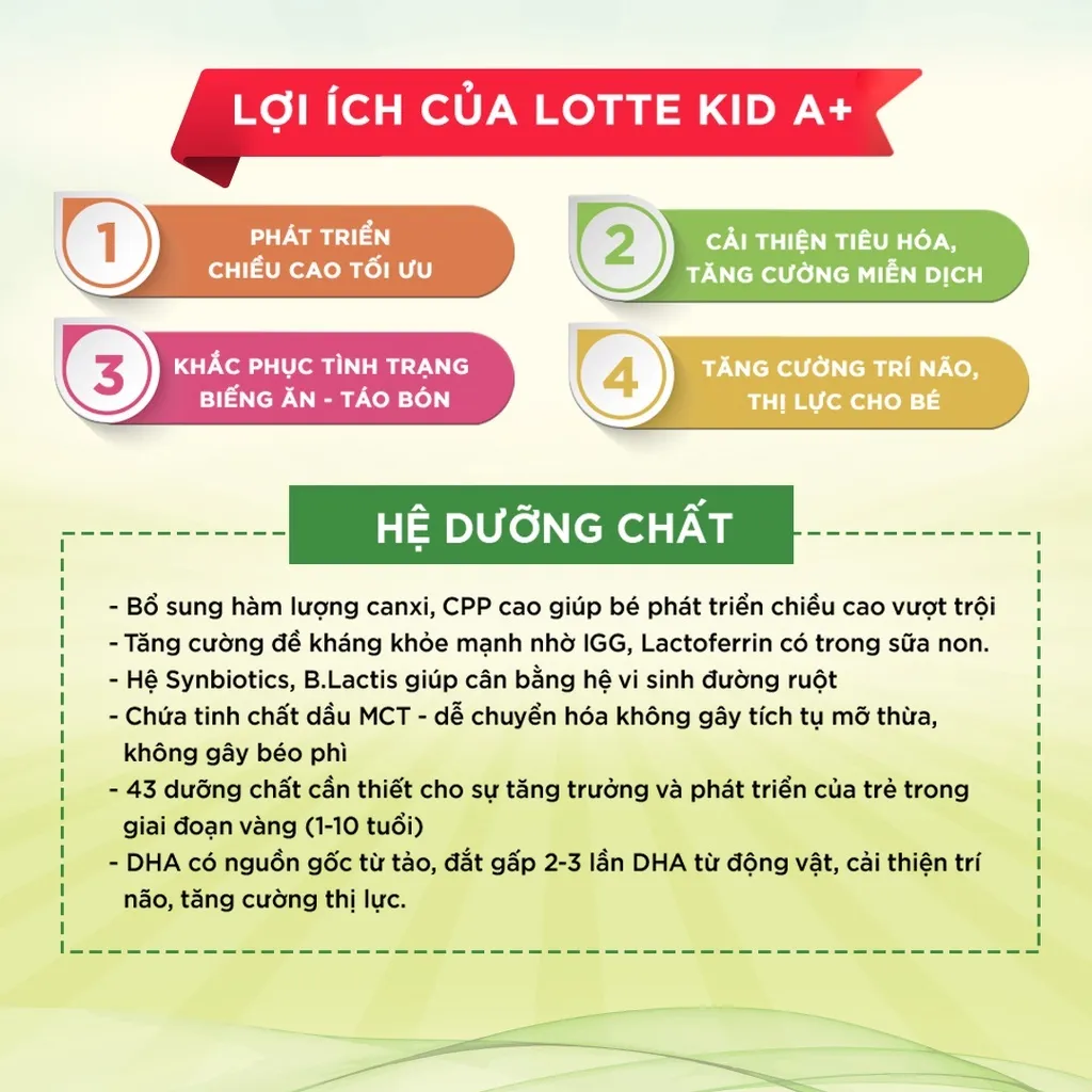 Ảnh Combo 2 Lon Sữa Bò Giúp Trẻ Phát Triền Chiều Cao Lotte Kid A+ - Sữa Bột Bổ Sung Canxi Cho Trẻ Lon 760g 2