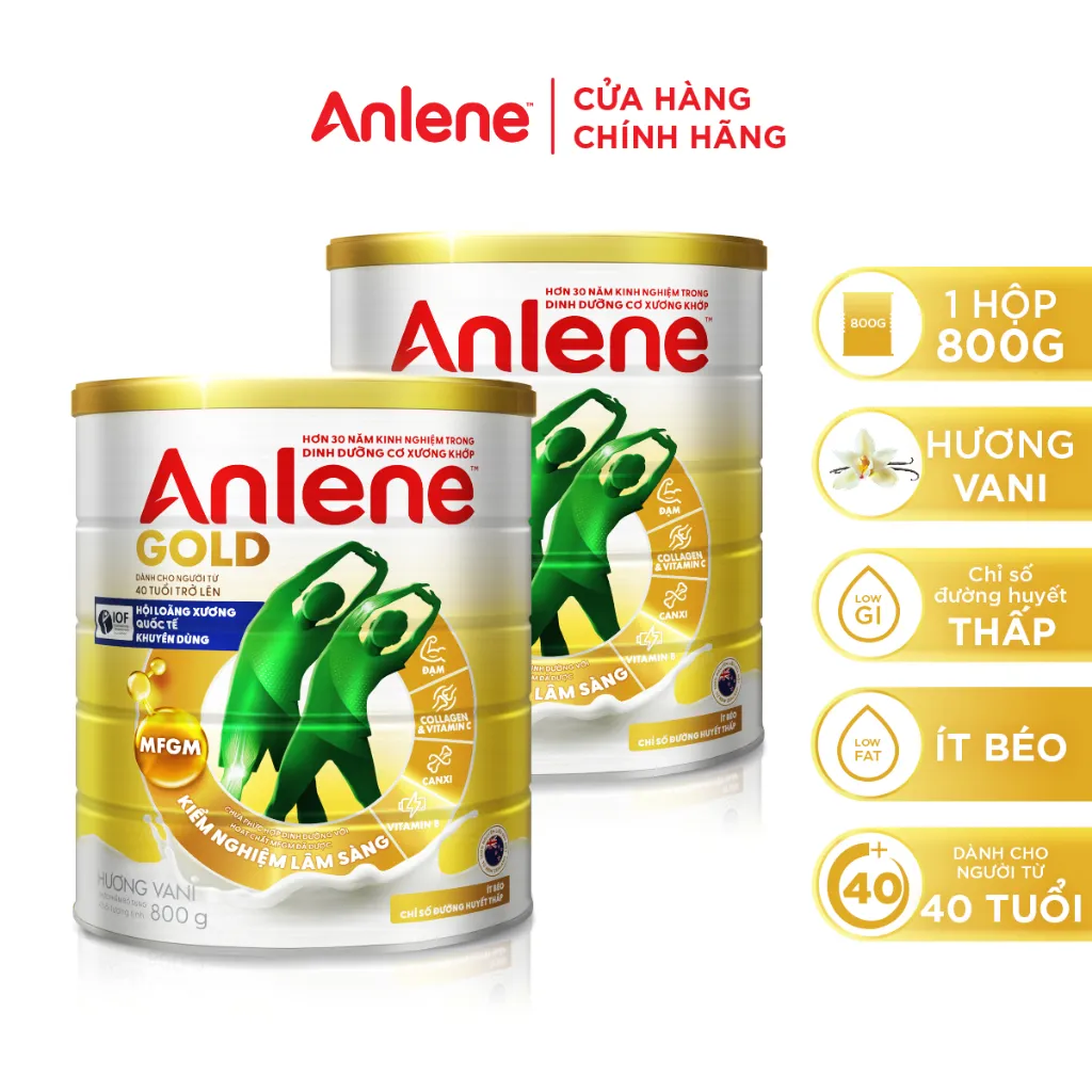 Ảnh Combo 2 lon Sữa Bột Anlene Gold Hương Vani 800g 2