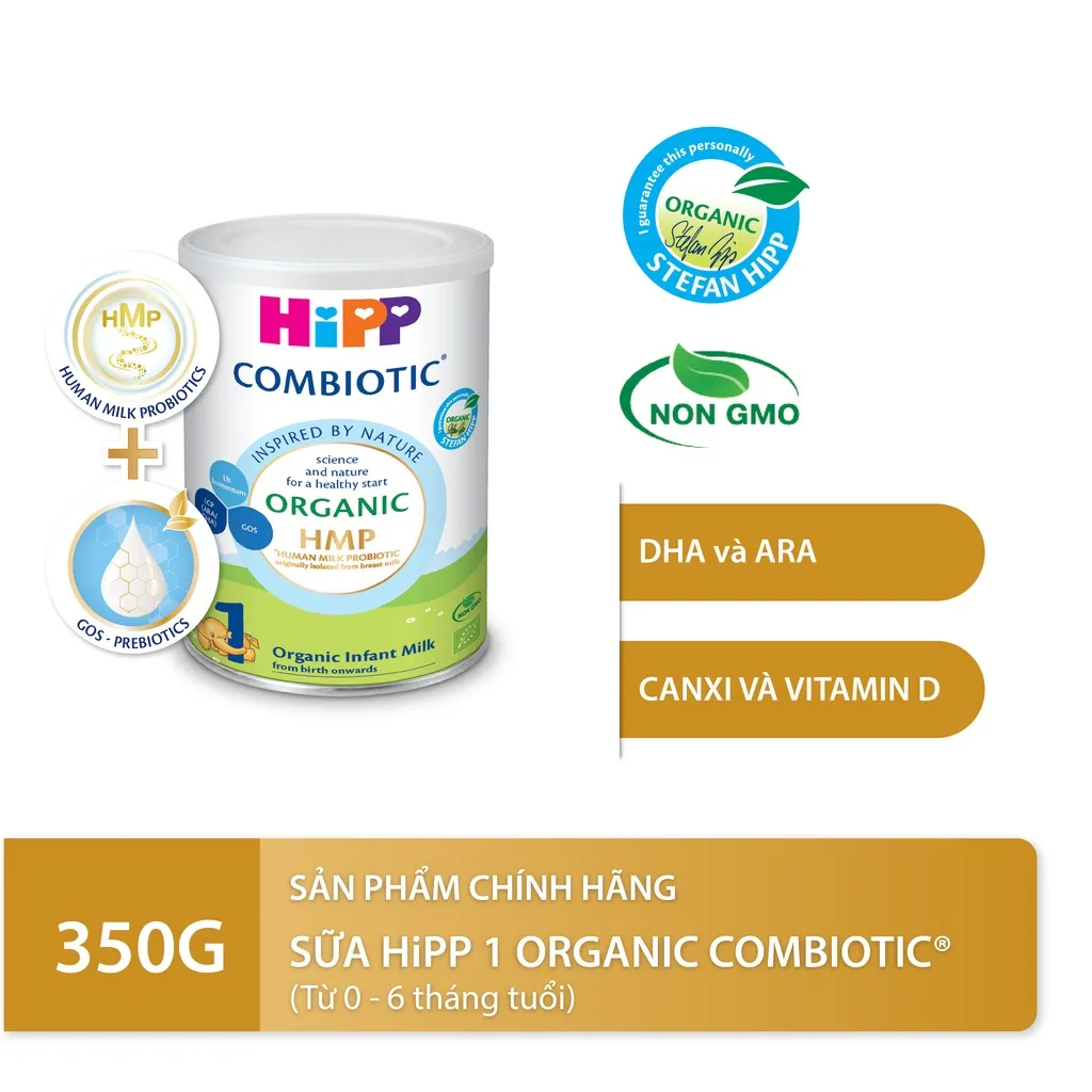 Ảnh Combo 2 lon Sữa bột công thức HiPP 1 Organic Combiotic 350g (2 lon x 350g) 1
