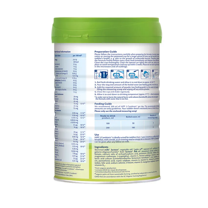 Ảnh Combo 2 lon Sữa bột công thức HiPP 3 Organic Combiotic 800g hỗ trợ tiêu hóa, tăng chiều cao (2 lon x 800g) 2