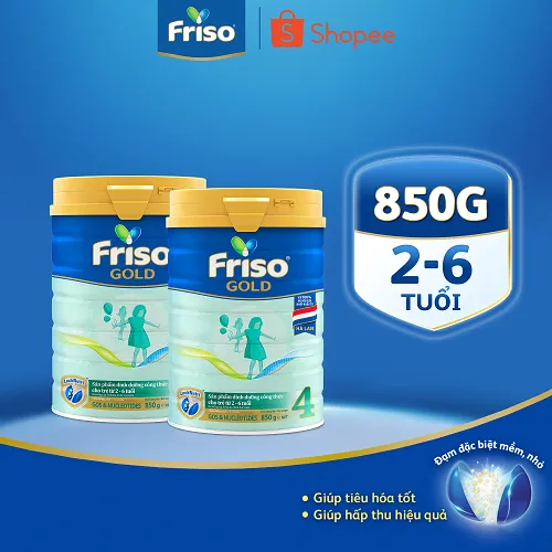 Ảnh Combo 2 Lon Sữa Bột Friso Gold 4 850g/lon (Dành Cho Trẻ Từ 2 - 6 Tuổi) 1
