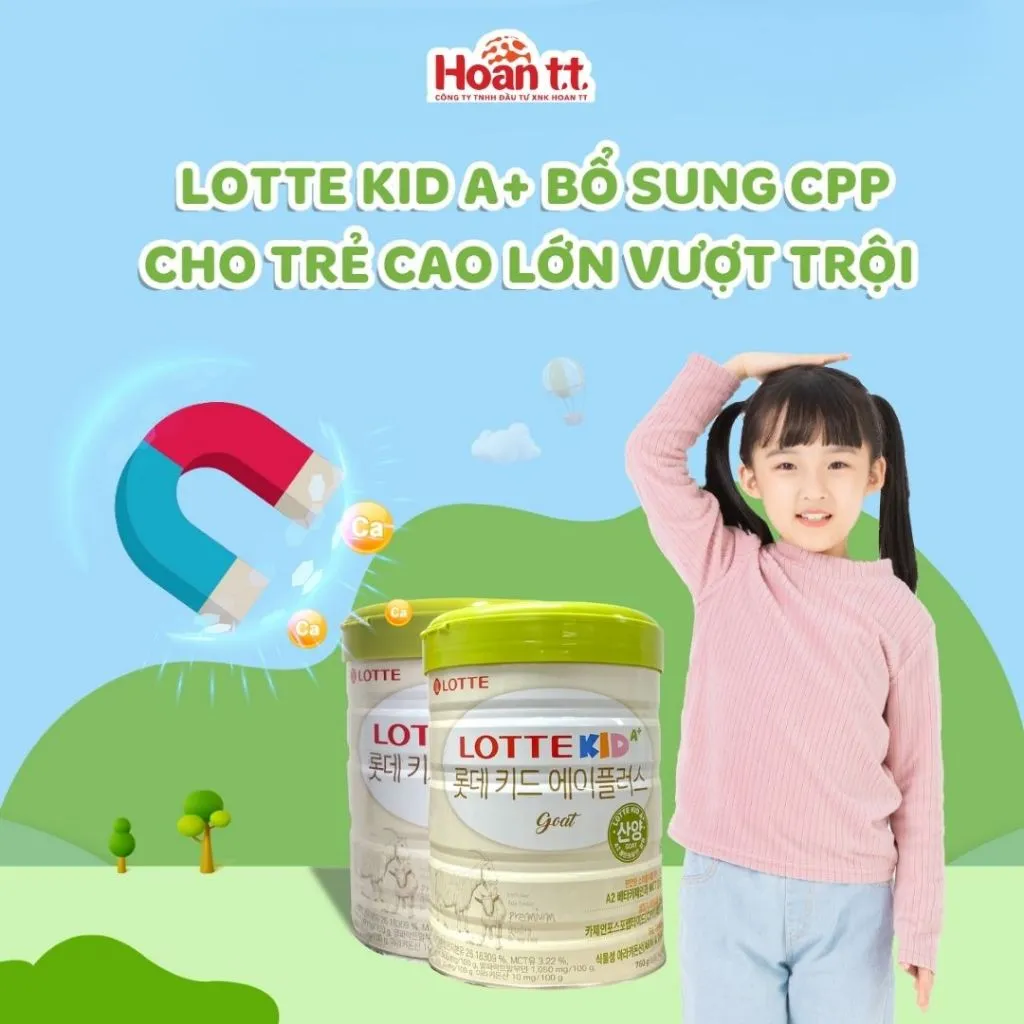 Ảnh ComBo 2 Lon Sữa Dê Bổ Sung Canxi Lotte Kid A+ Hàn Quốc, Sữa Bột Giúp Phát Triển Chiều Cao Cho Bé 760g 144 4