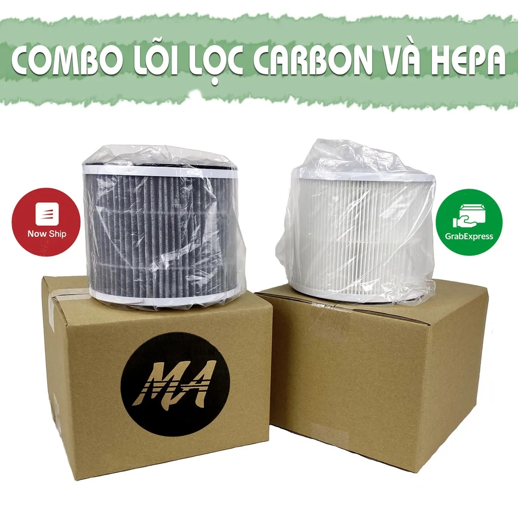 Ảnh Combo 2 màng lọc không khí Hepa lọc bụi mịn và lõi lọc Carbon than hoạt tính khử mùi MaxAir MA025 2