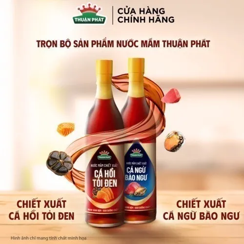 Ảnh Combo 2 Nước mắm Thuận Phát Cá ngừ bào ngư/Cá hồi tỏi đen 490ml - Chiết xuất từ nguyên liệu hảo hạng 1