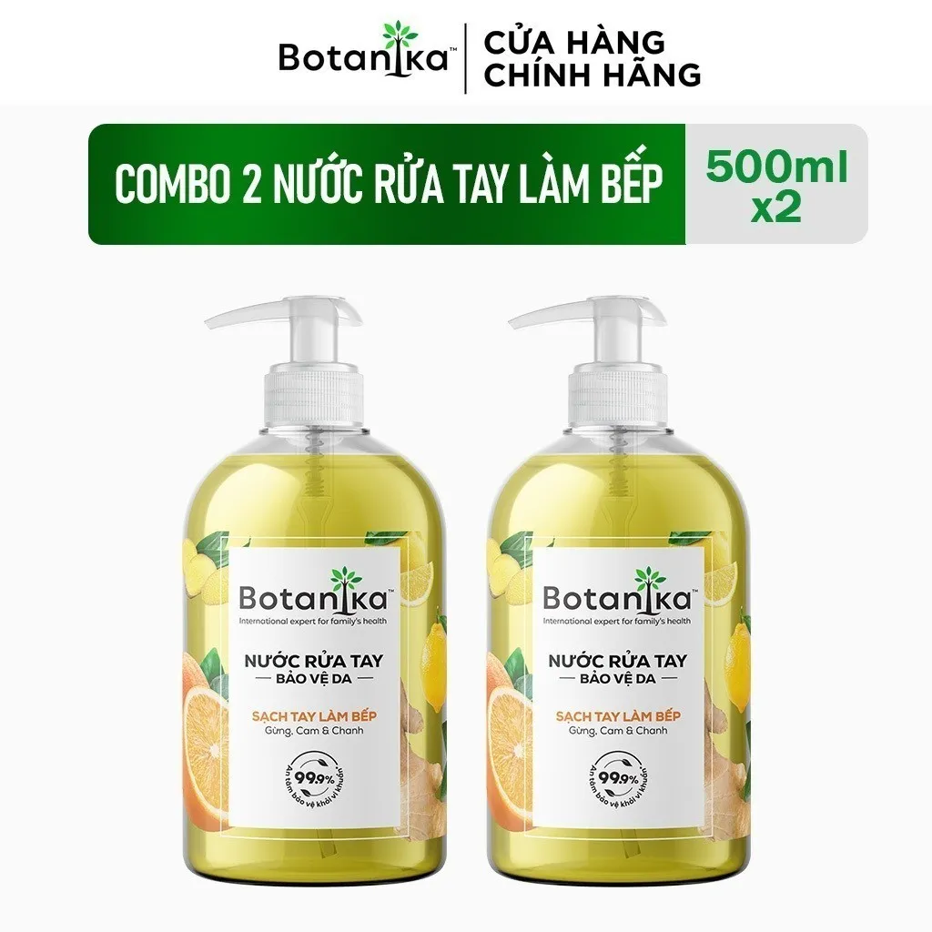 Ảnh Combo 2 Nước rửa tay Botanika Mềm mịn/Làm bếp 500ml 1