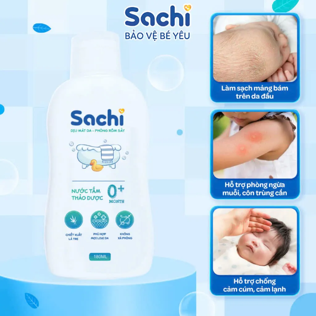 Ảnh Combo 2 Nước Tắm Thảo Dược An Toàn Cho Bé SACHI - Chai 180ml 1