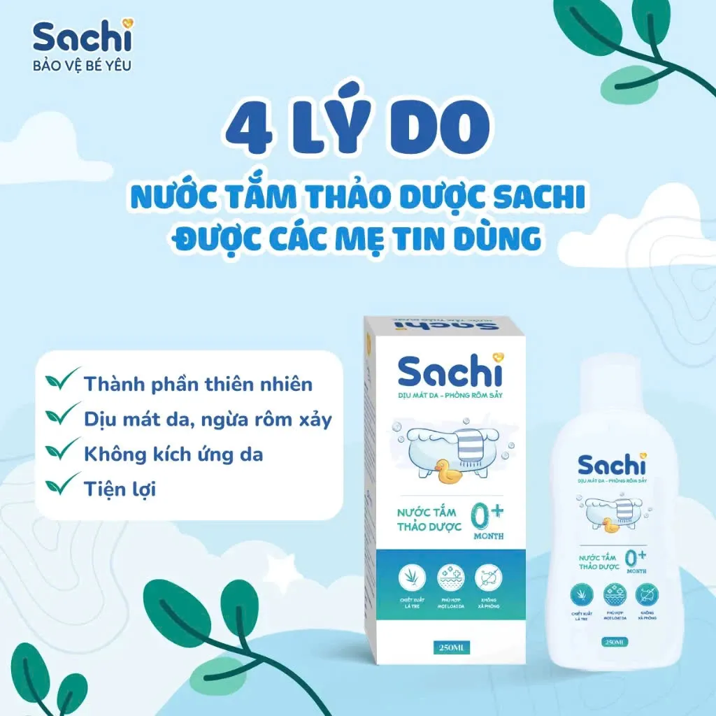 Ảnh Combo 2 Nước Tắm Thảo Dược An Toàn Cho Bé SACHI - Chai 180ml 3