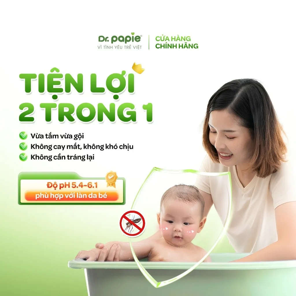Ảnh Combo 2 Nước Tắm Thảo Dược Dr Papie Giúp Giảm Mẩn Ngứa Và Rôm Sảy, Hỗ Trợ Làm Sạch, Mát Da Bé - Chai 500ml 2
