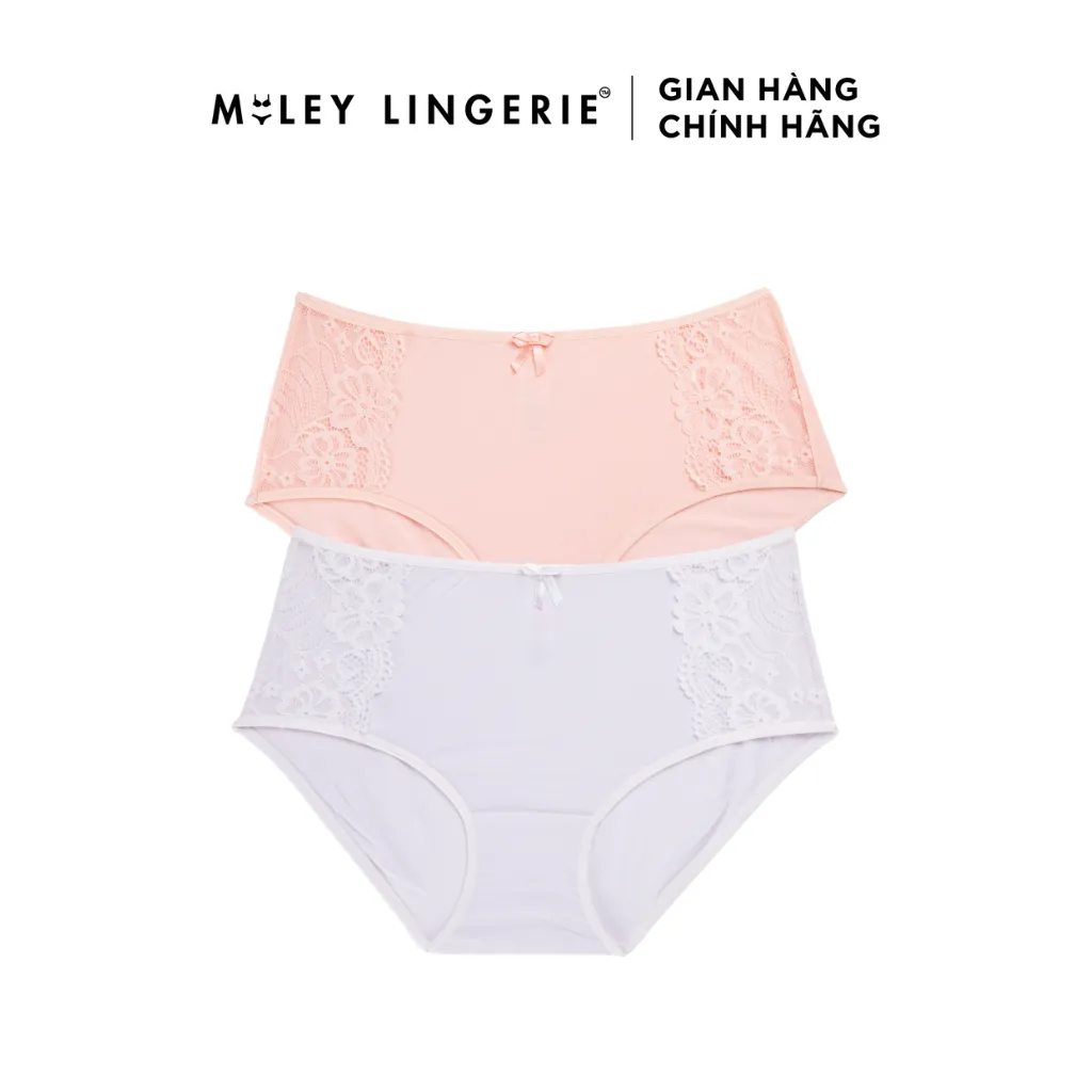 Ảnh Combo 2 Quần Lót Lưng Cao Modal Phối Ren Sườn Active Miley Lingerie FDS_25 1