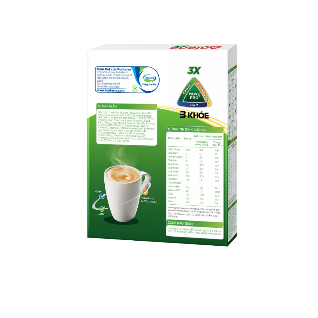 Ảnh Combo 2 Sữa bột Anlene cà phê hộp 8x35g/hộp 2