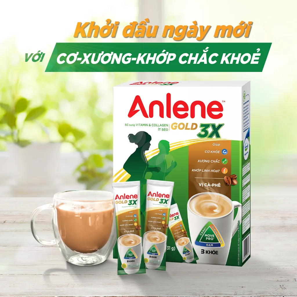 Ảnh Combo 2 Sữa bột Anlene cà phê hộp 8x35g/hộp 4