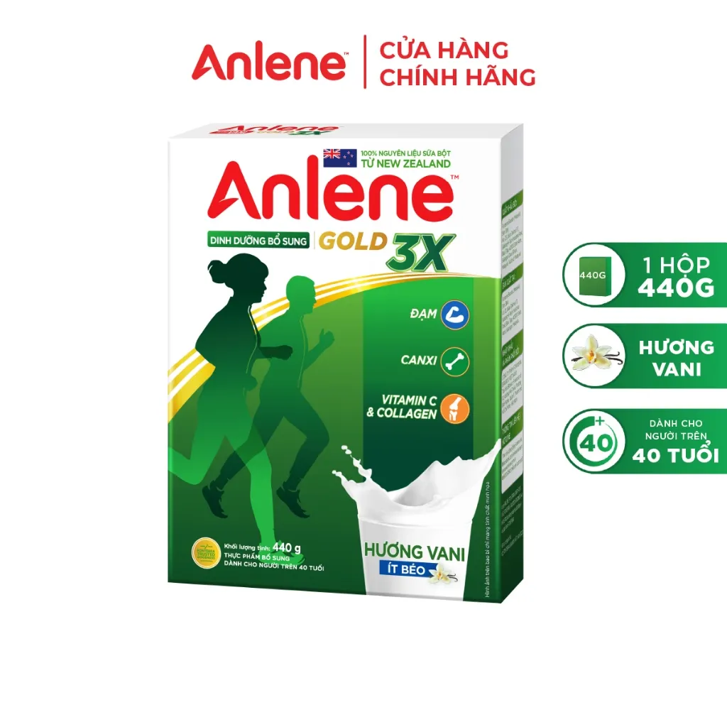 Ảnh Combo 2 Sữa bột Anlene Gold Movepro Hộp 440g - Vani (trên 40 tuổi) 2