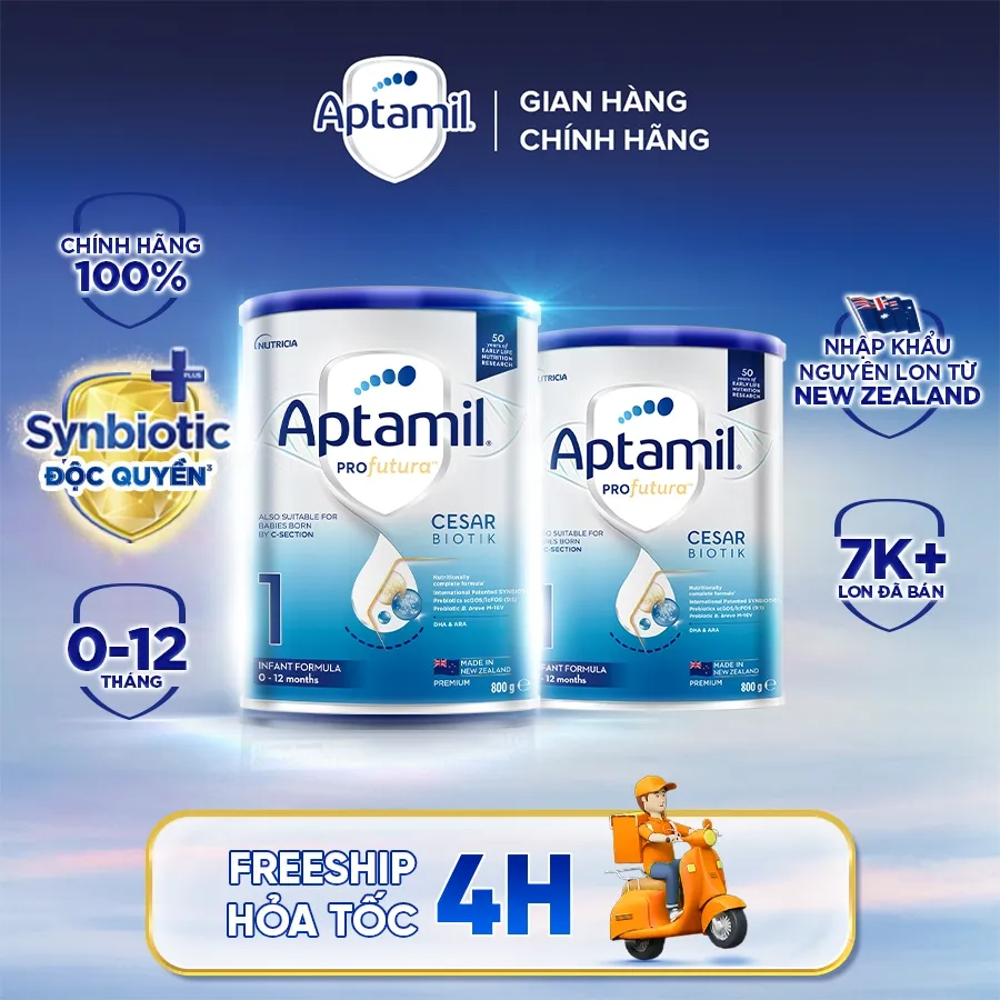 Ảnh Combo 2 Sữa bột Aptamil Profutura Cesarbiotik New Zealand số 1 - Synbiotic độc quyền 1
