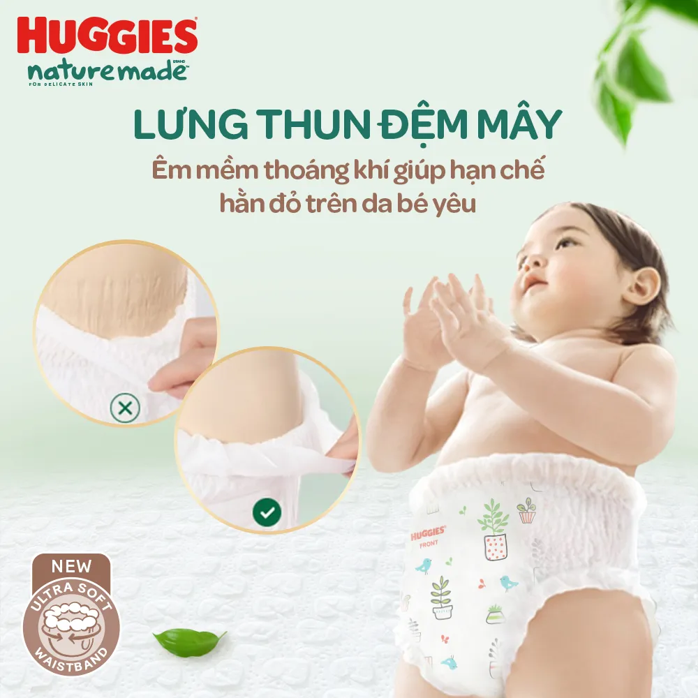 Ảnh Combo 2 Tã Quần Huggies Platinum Nature Made XL38 3