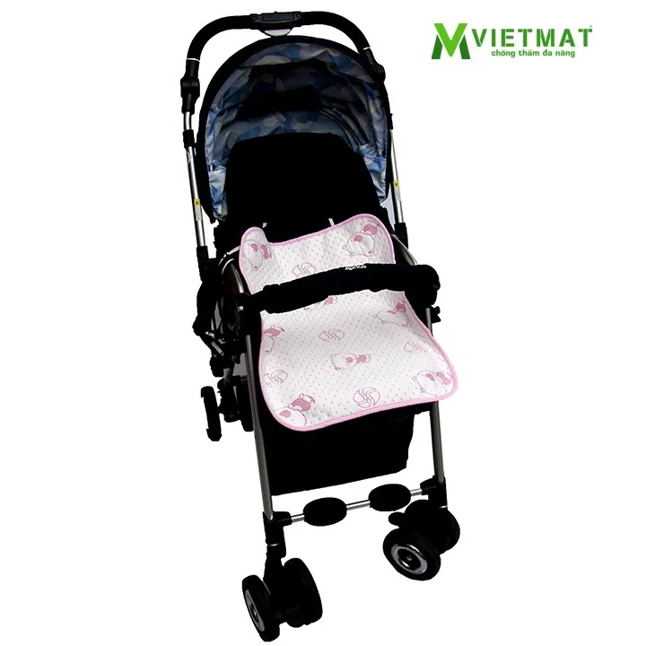 Ảnh Combo 2 tấm 40x50cm tấm lót chống thấm cho bé Vietmat lót mông, lót xe đẩy mềm êm, thoáng mát 3