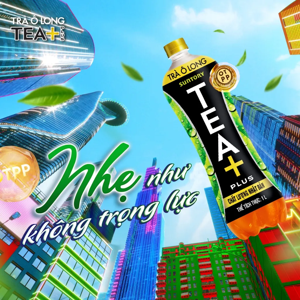 Ảnh Combo 2 Thùng 12 Chai Trà Ô long Tea+ (1000ml/chai) 3