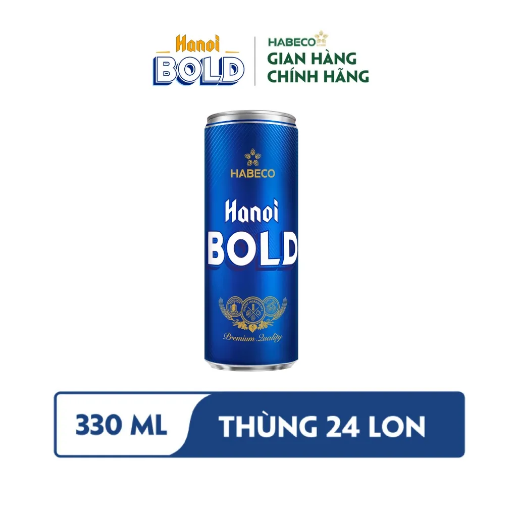 Ảnh COMBO 2 Thùng 24 lon Bia Hanoi BOLD & Light – HABECO (330ml/lon) 1