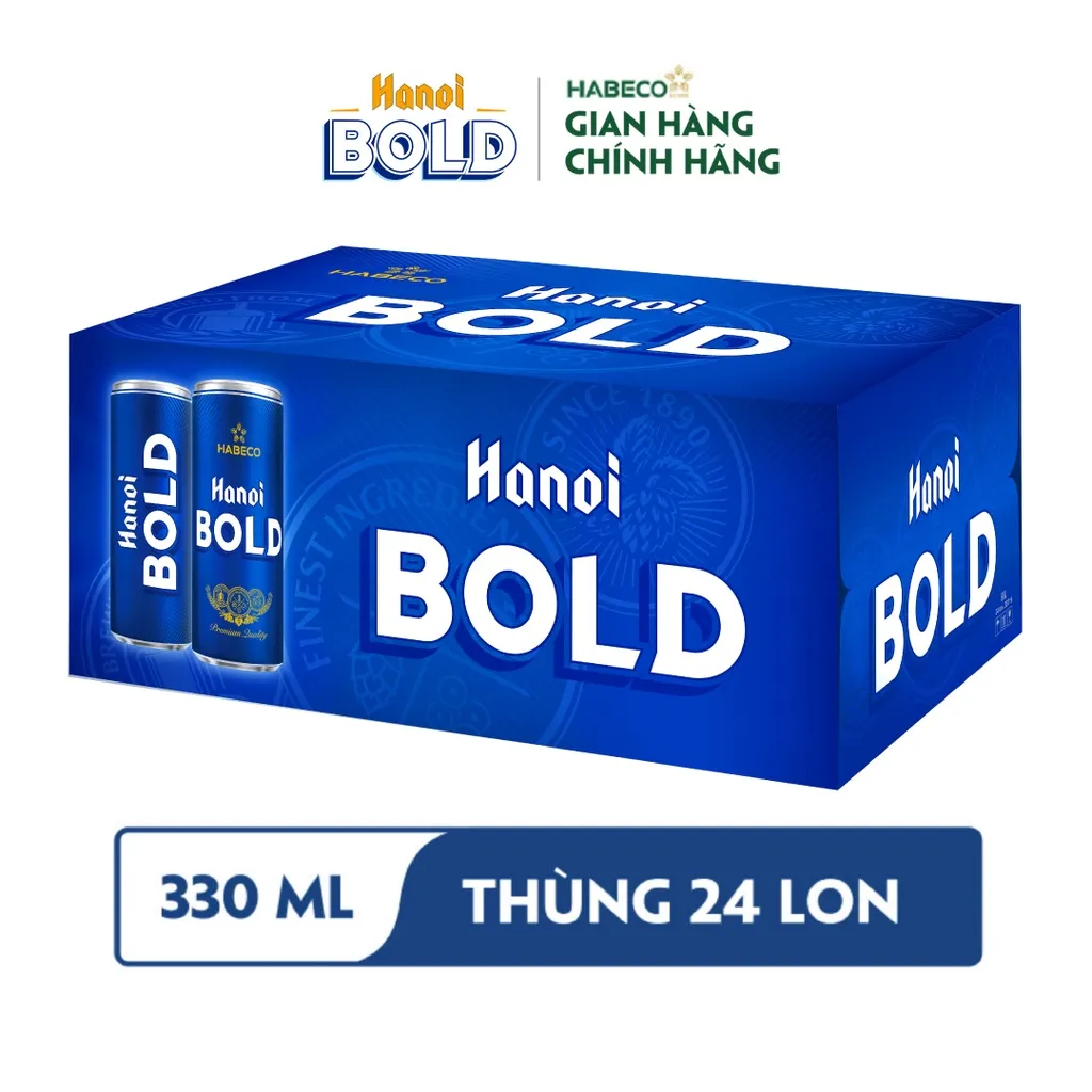 Ảnh COMBO 2 Thùng 24 lon Bia Hanoi BOLD & Light – HABECO (330ml/lon) 3