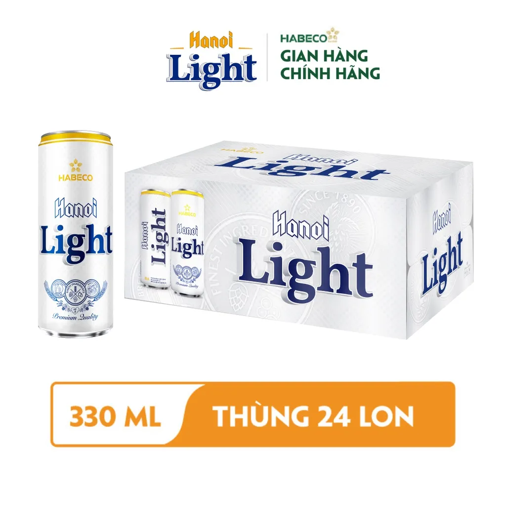 Ảnh COMBO 2 Thùng 24 lon Bia Hanoi Light – HABECO (330ml/lon) 1