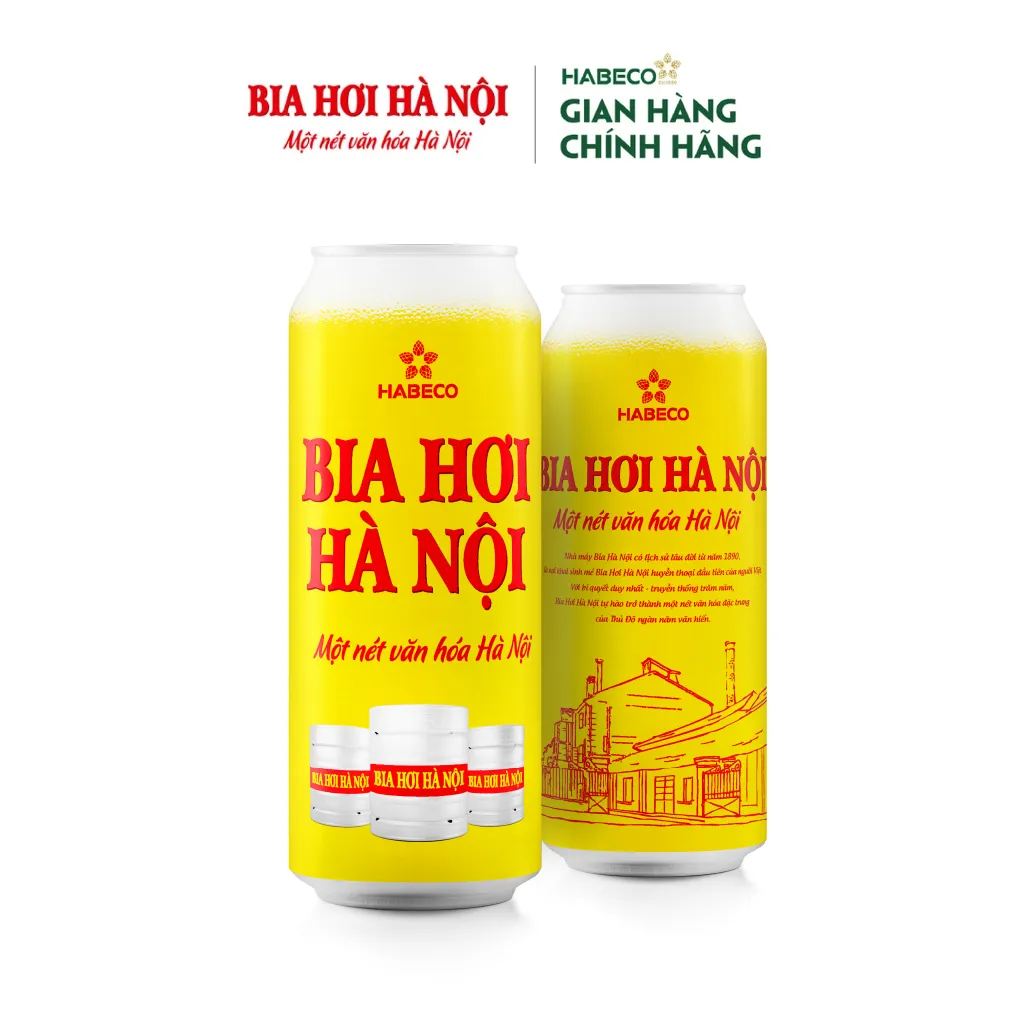 Ảnh COMBO 2 Thùng 24 lon Bia Hơi Hà Nội – HABECO (500ml/lon) 3