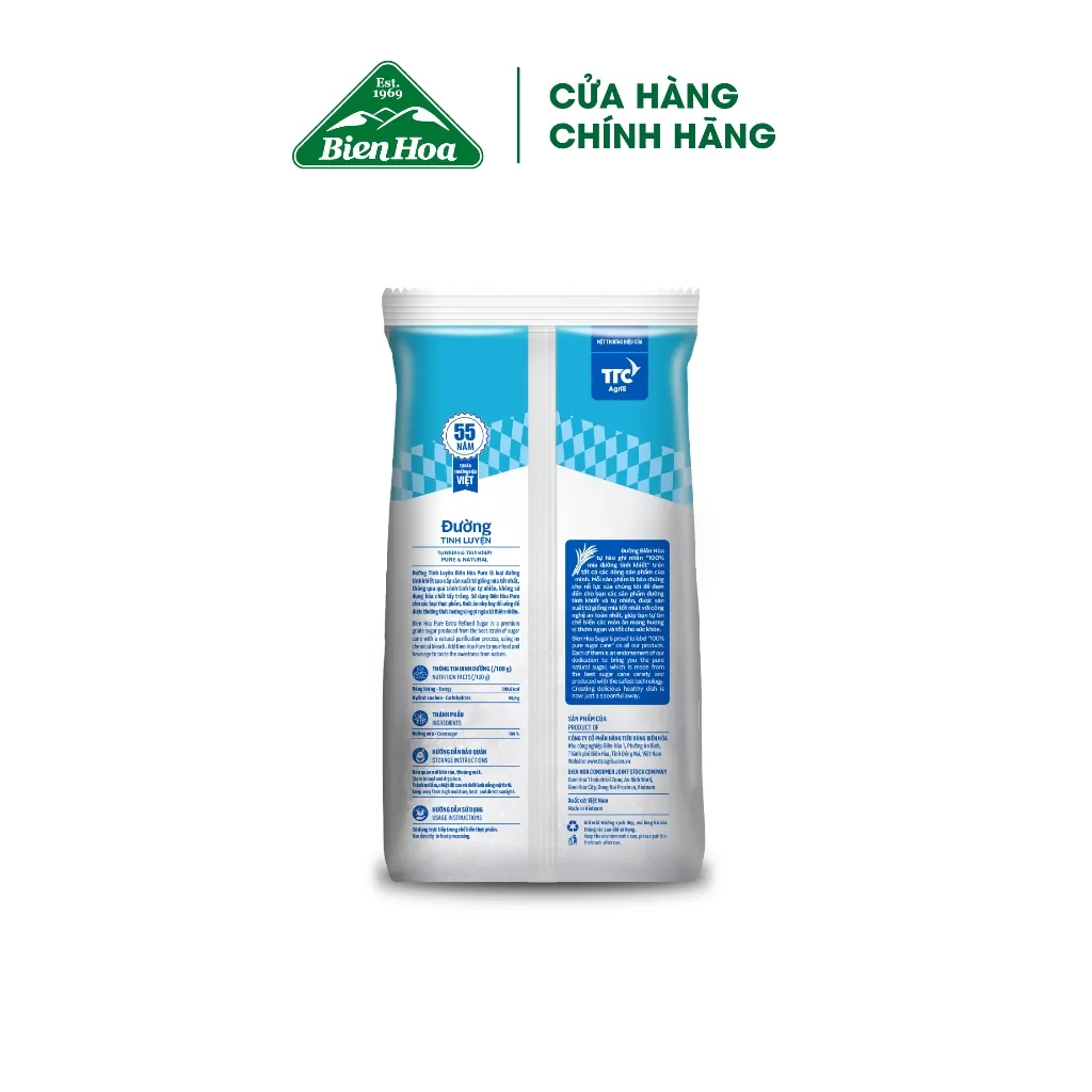 Ảnh Combo 2 Túi Đường Tinh Luyện Pure Biên Hòa 1kg/túi 4