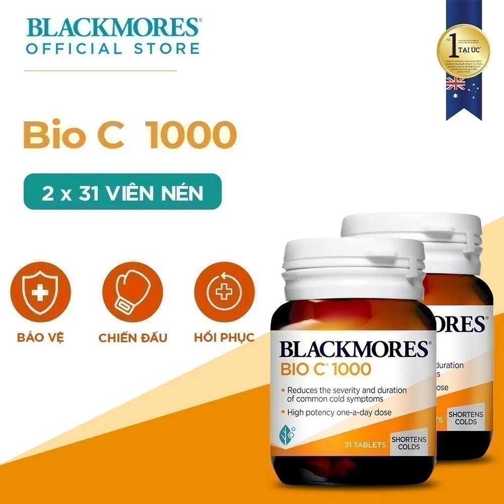 Ảnh Combo 2 Viên Uống Bổ Sung Vitamin C Blackmores Bio C 1000mg 31 Viên/Lọ 2