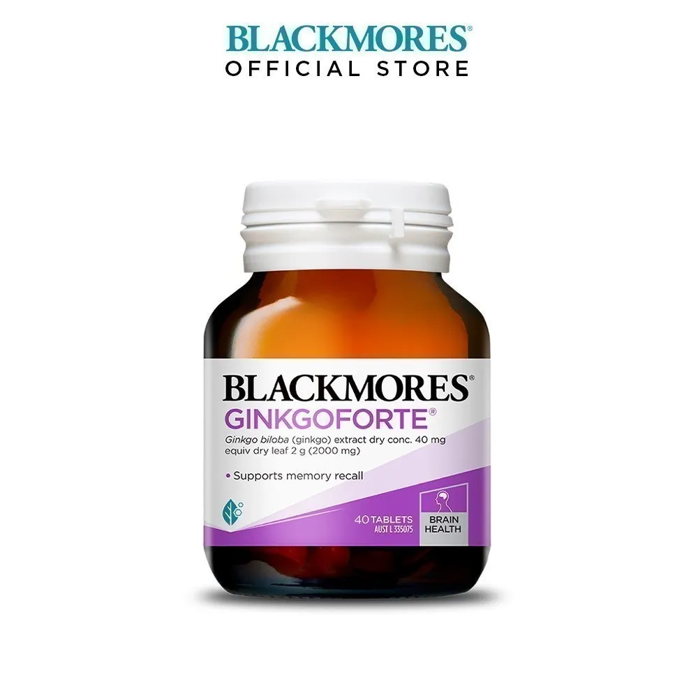 Ảnh Combo 2 Viên Uống Hỗ Trợ Tuần Hoàn Máu Não Blackmores Ginkgoforte 40 Viên/Lọ 2