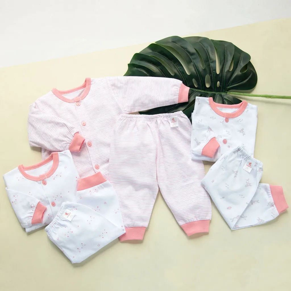 Ảnh Combo 3 Bộ Quần Áo Dài Sơ Sinh MIOMIO Cho Bé Trai, Bé Gái (Từ 0 - 24 Tháng), Vải Cotton 2
