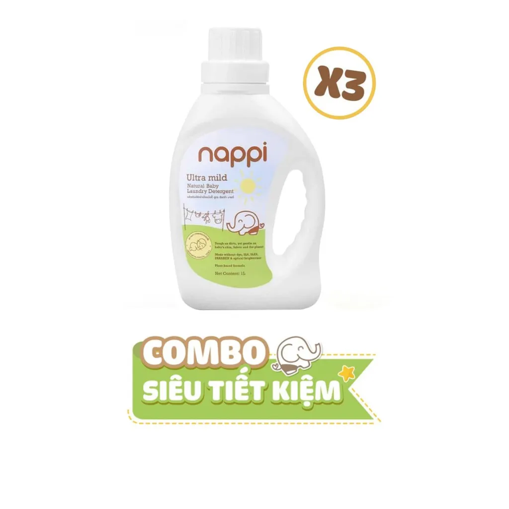 Ảnh Combo 3 CHAI Nước giặt dầu cọ Nappi 1000ml 1