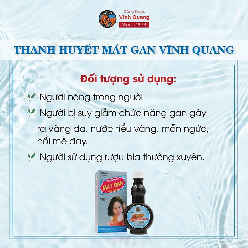 Ảnh Combo 3 chai Thanh Huyết Mát Gan VĨNH QUANG - Thanh nhiệt, mát gan - chai 280ml 3