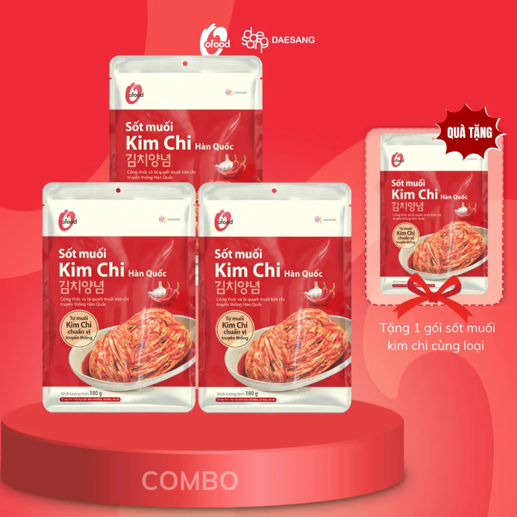 Ảnh Combo 3 gói sốt muối kim chi O'food 180g / gói 2