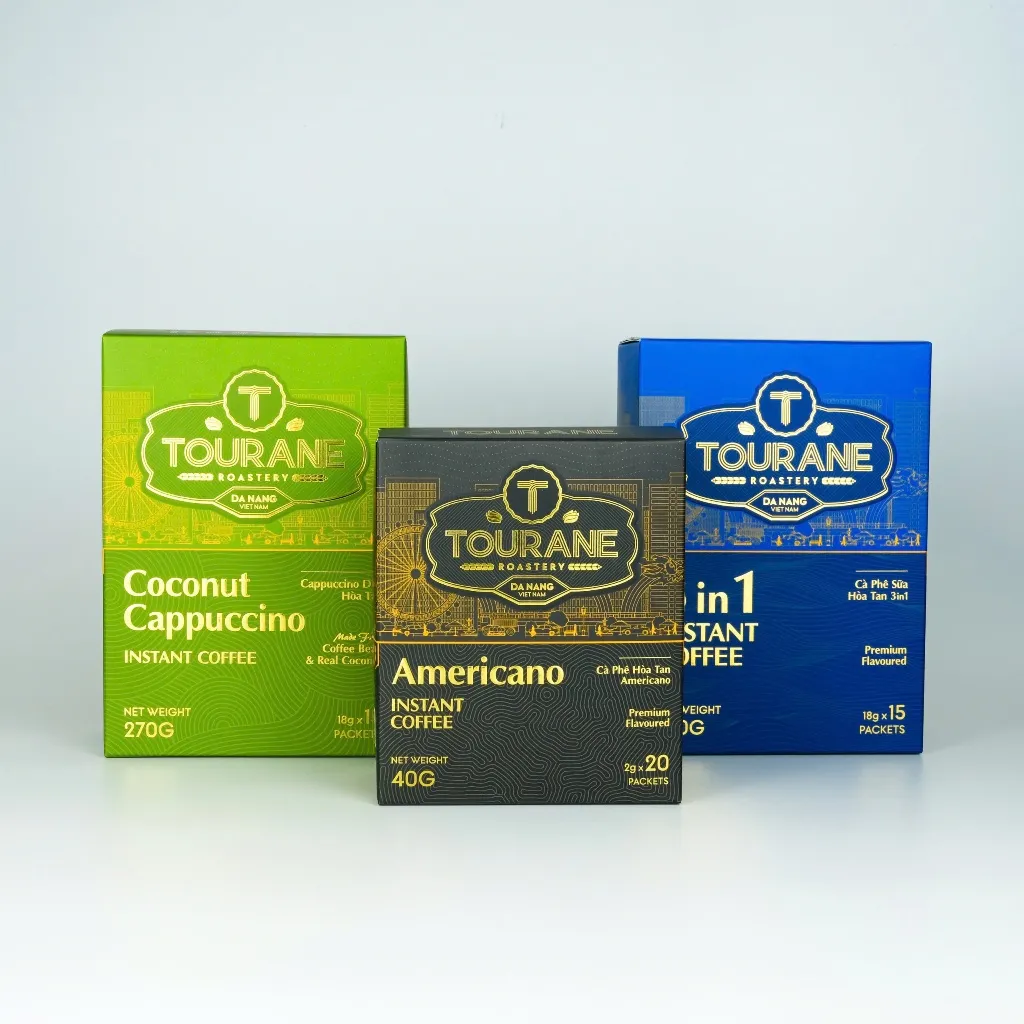Ảnh Combo 3 Hộp Cà Phê Hòa Tan Tourane Roastery 3in1 + Americano + Cappuccino Dừa 1
