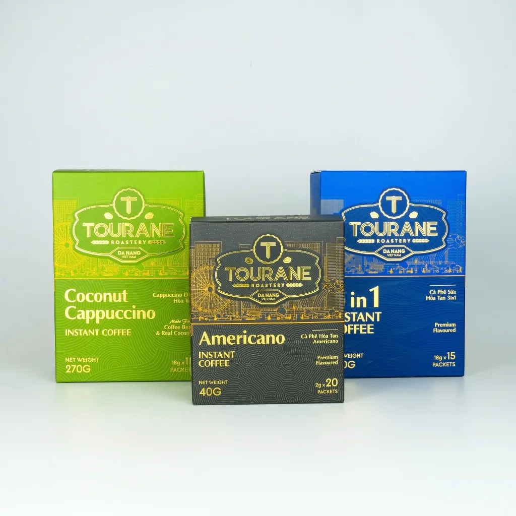 Ảnh Combo 3 Hộp Cà Phê Hòa Tan Tourane Roastery 3in1 + Americano + Cappuccino Dừa 2