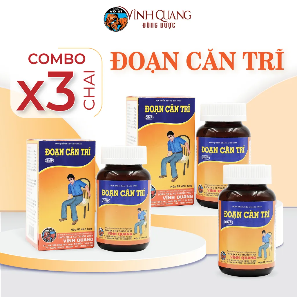 Ảnh Combo 3 Hộp Đoạn Căn Trĩ VĨNH QUANG - Hỗ trợ giảm trĩ nội, trĩ ngoại - Hộp 60 viên 1