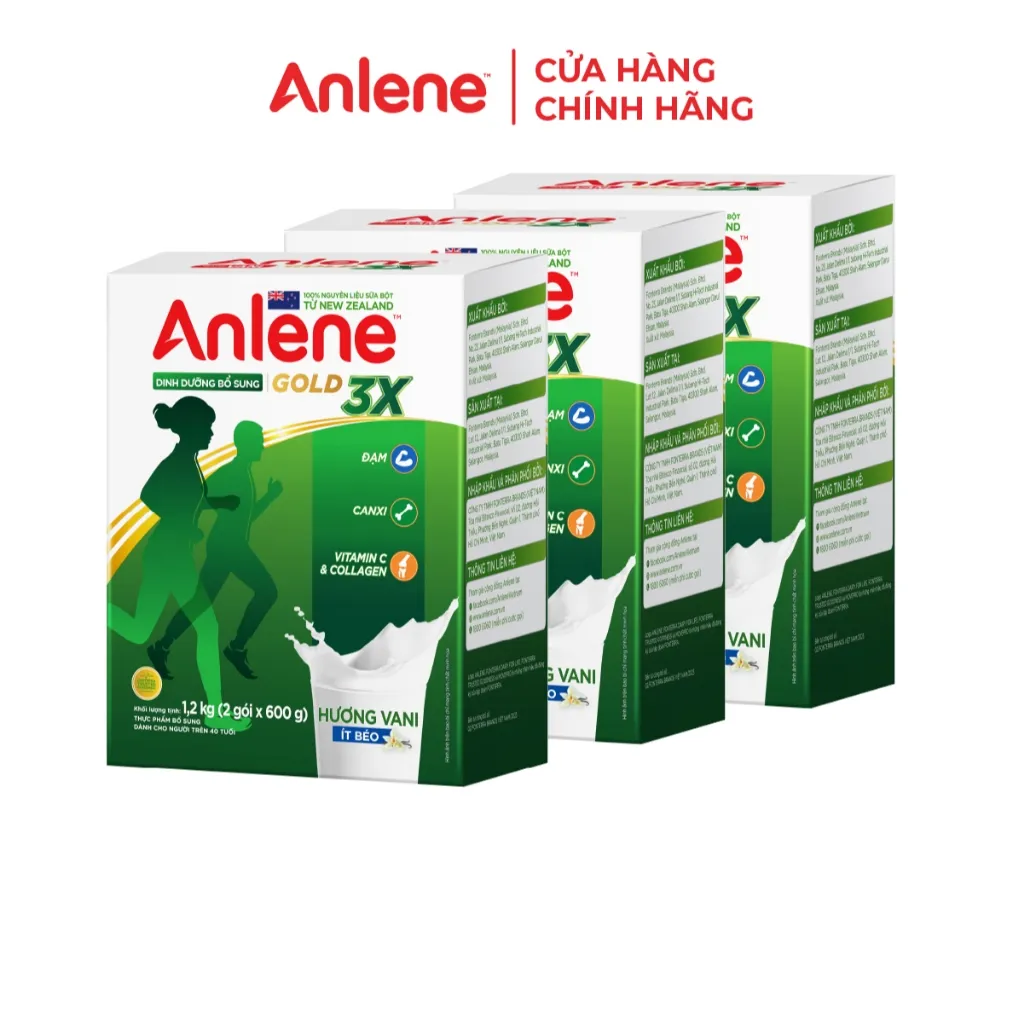 Ảnh Combo 3 hộp Sữa Bột Anlene Hương Vani 1.2kg 2