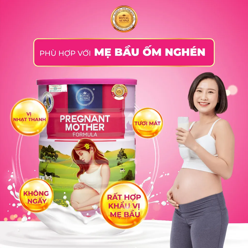 Ảnh Combo 3 Hộp Sữa Bột Pregnant Mother Formula ROYAL AUSNZ Bổ Sung Vitamin Và Khoáng Chất Cho Phụ Nữ Mang Thai 900g/hộp 3