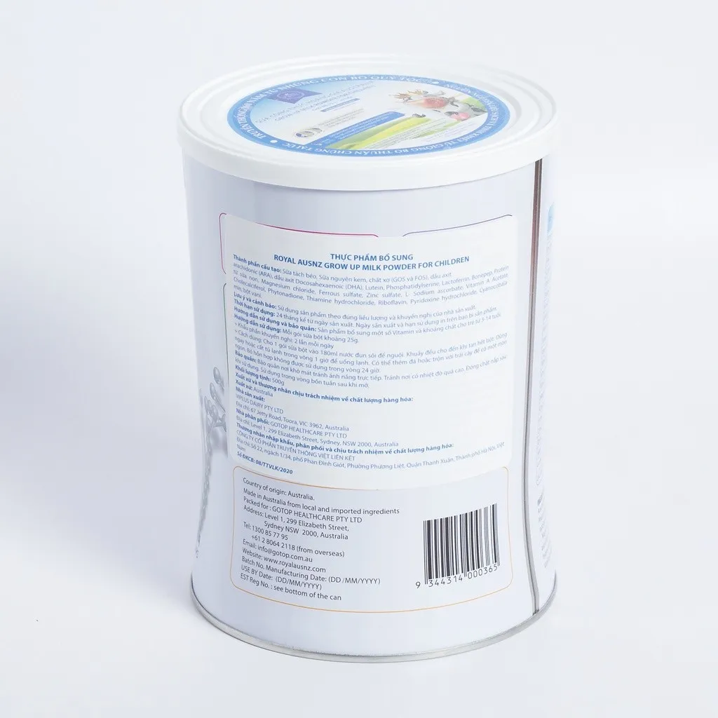 Ảnh Combo 3 Hộp Sữa Hoàng Gia Úc ROYAL AUSNZ Grow Up Cho Trẻ Từ 3-14 Tuổi (Hộp 20 gói x25g) 4