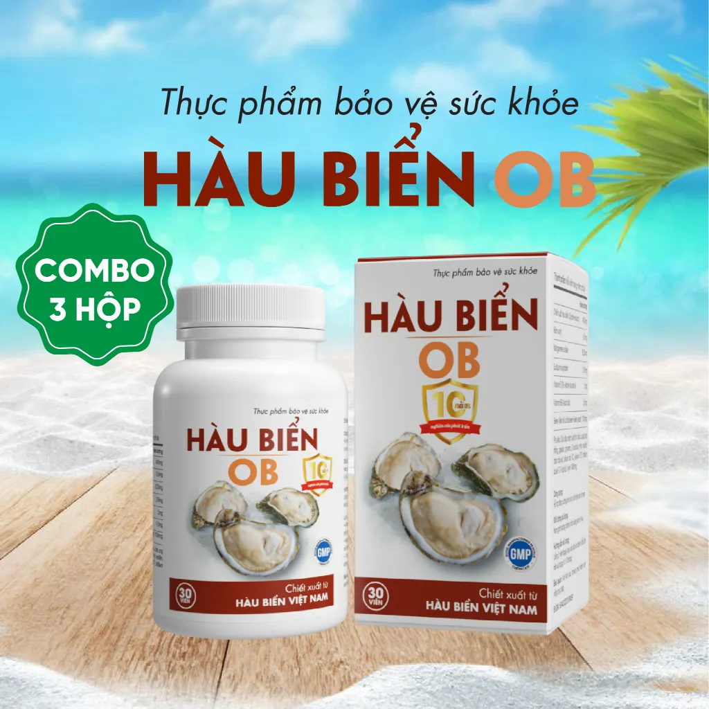 Ảnh Combo 3 Hộp Tinh Chất Hàu OB Tăng Sinh Lý Nam Giới, Chiết Xuất Hàu Oyster (Hộp 30v) - Grow Green AZ 1