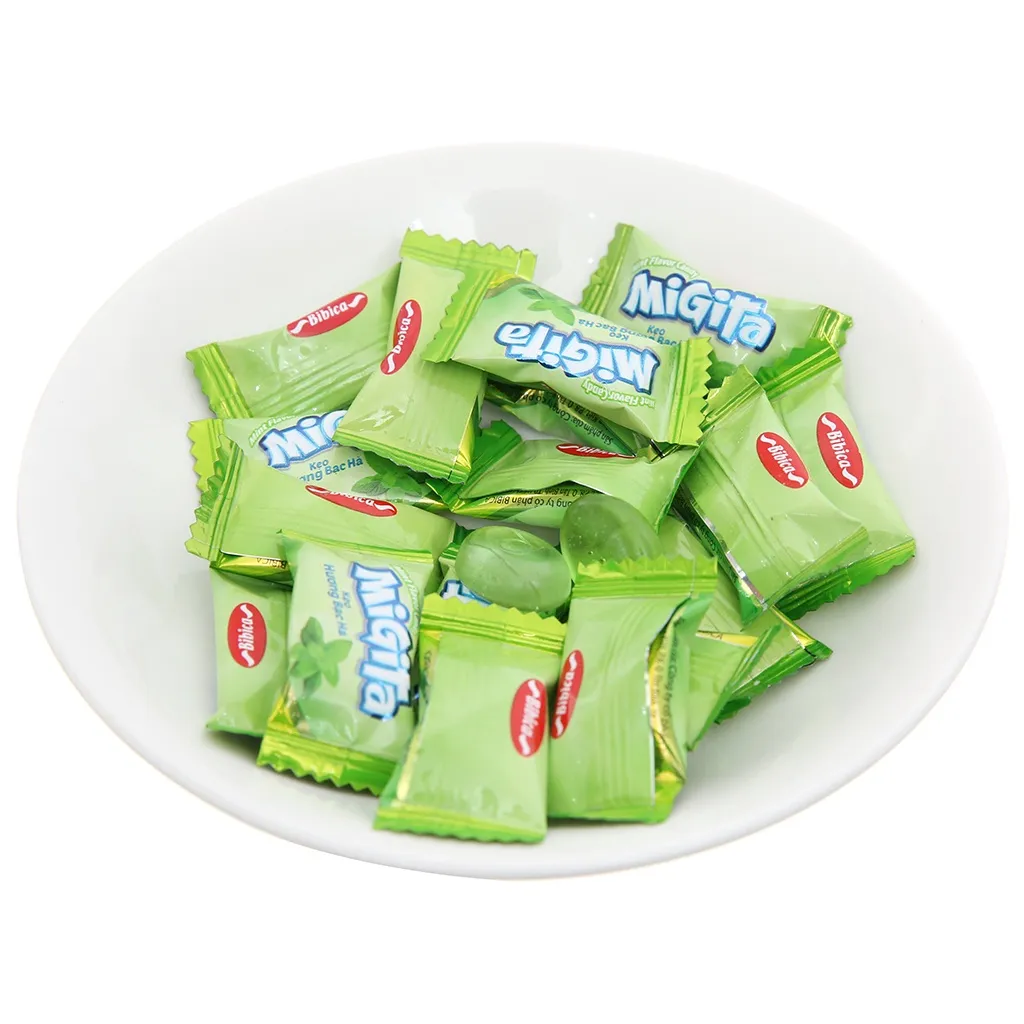 Ảnh Combo 3 Kẹo Cứng Migita Bạc Hà Bibica 70g 1