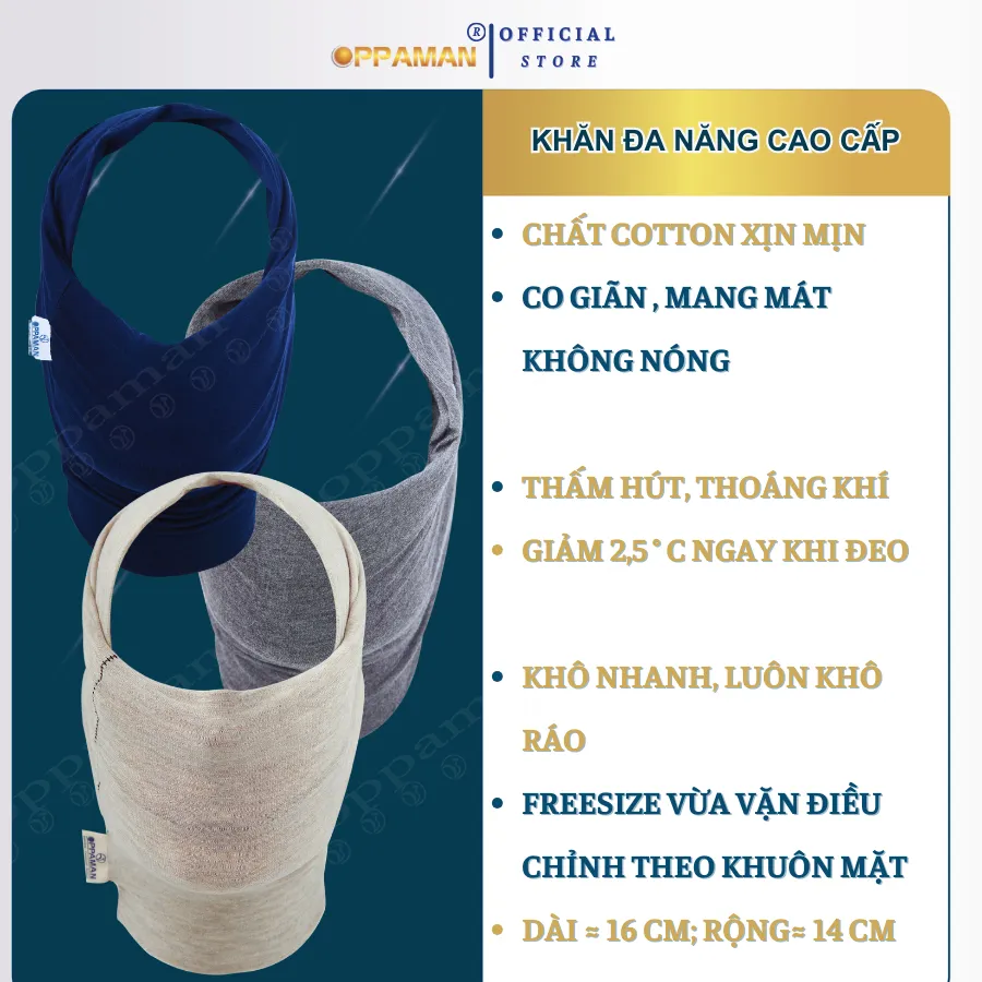 Đánh Giá Combo 3 Khăn Trùm Đầu Chống Nắng OPPAMAN OKDN1 - Đa Năng, Chống UV