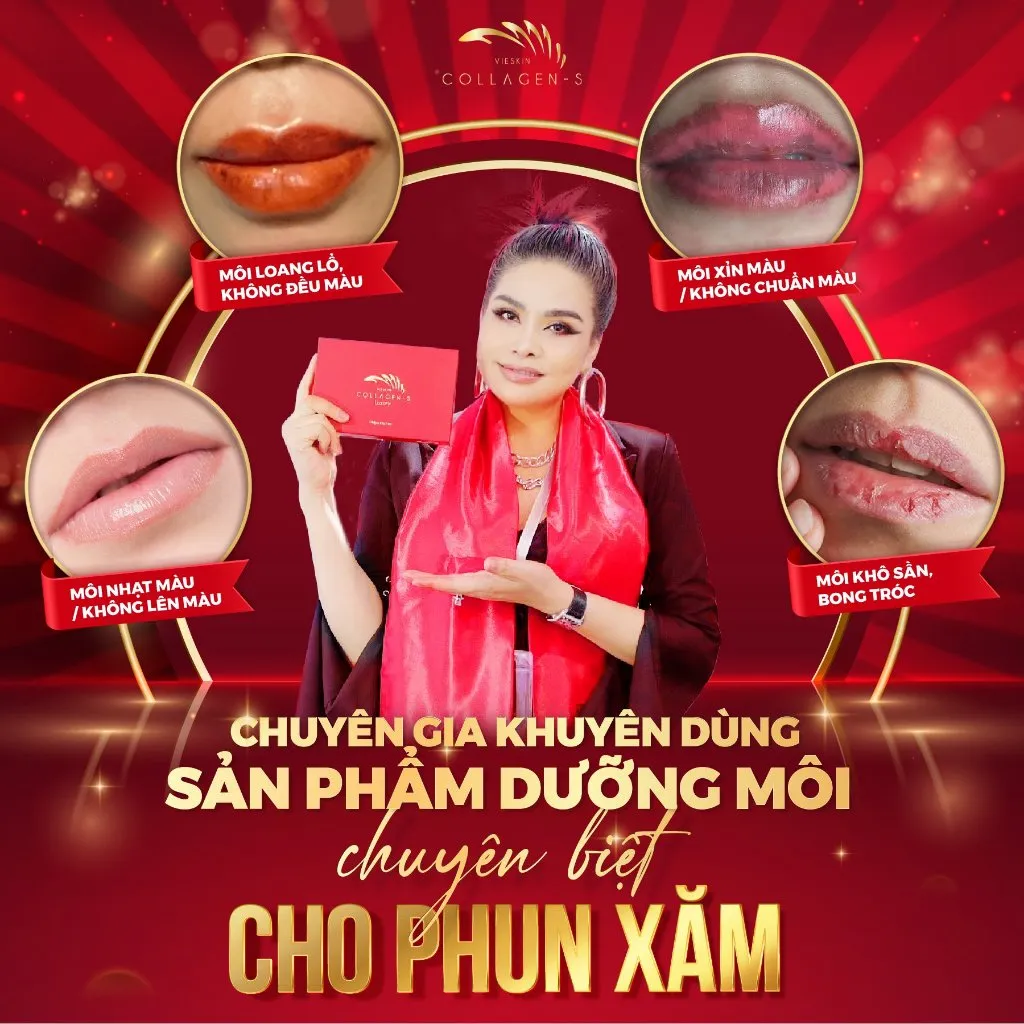 Ảnh Combo 3 Lọ Siêu Tinh Chất Vieskin Collagen Luxury Cao Cấp Dưỡng Kích Màu Môi Sau Phun Xăm Toàn Diện 3