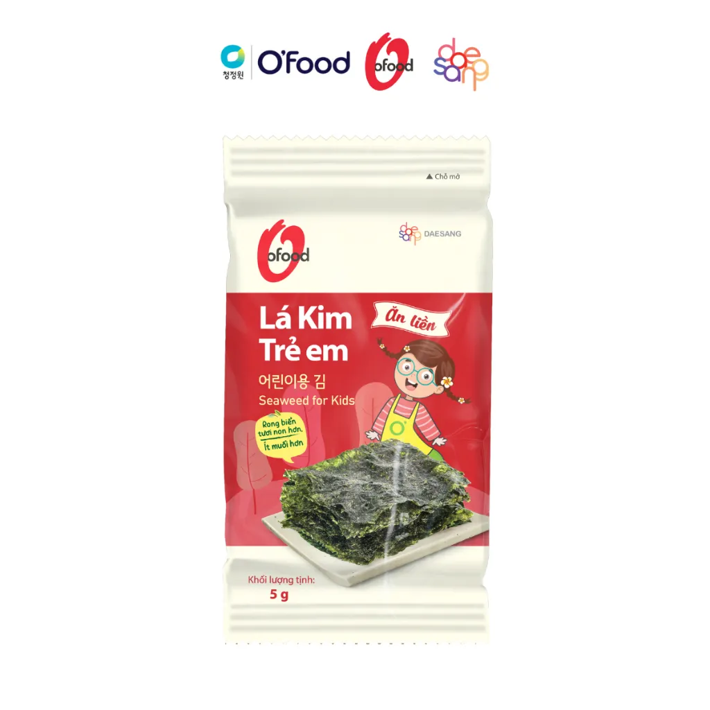 Ảnh Combo 3 lốc 3 lá kim ăn liền O'food dành riêng cho trẻ em gói 5g 4