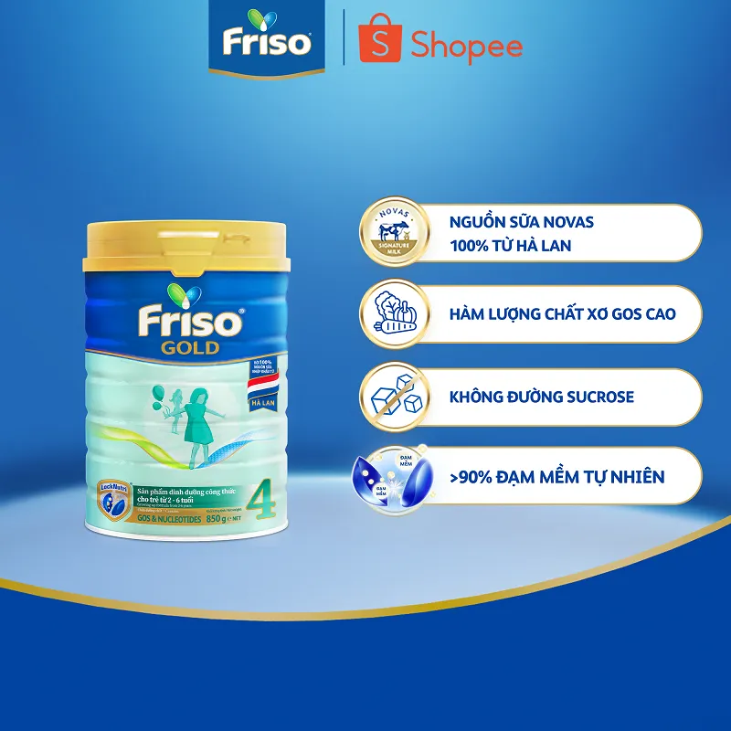 Ảnh Combo 3 Lon Sữa Bột Friso Gold 4 850g/lon 2